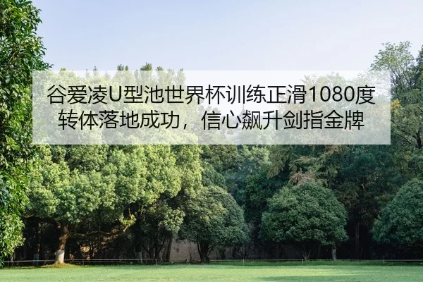 谷爱凌U型池世界杯训练正滑1080度转体落地成功，信心飙升剑指金牌